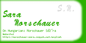 sara morschauer business card